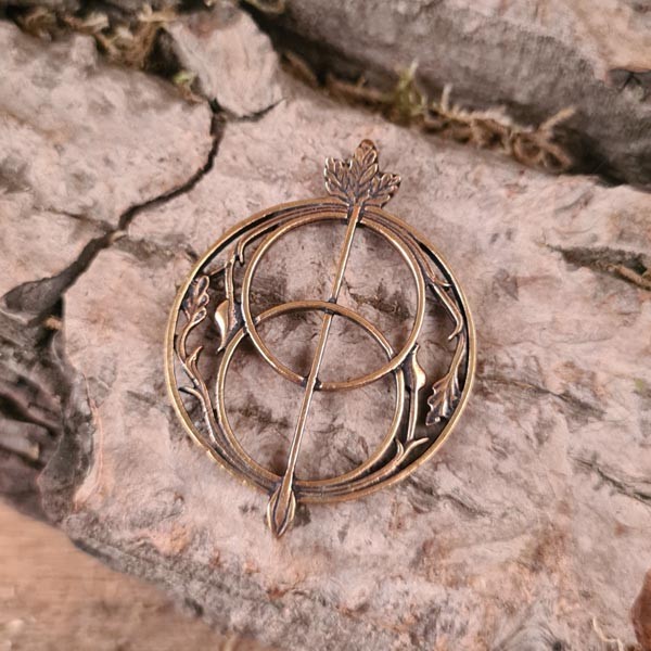 Fantasy Amulett Avalon von Chalice Wells aus Bronze
