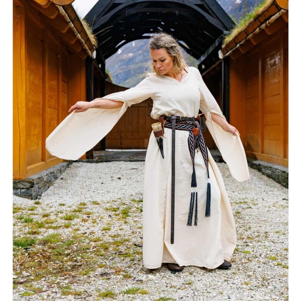 Edles Wikingerkleid mit Schleppärmeln