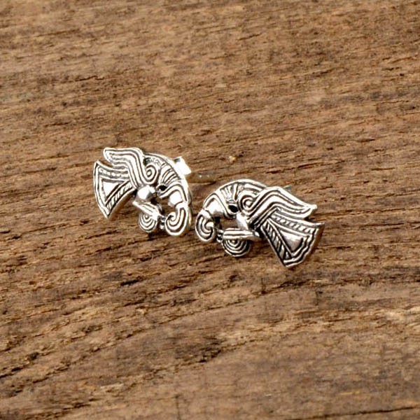 Ohrstecker Vendel Raben aus Silber