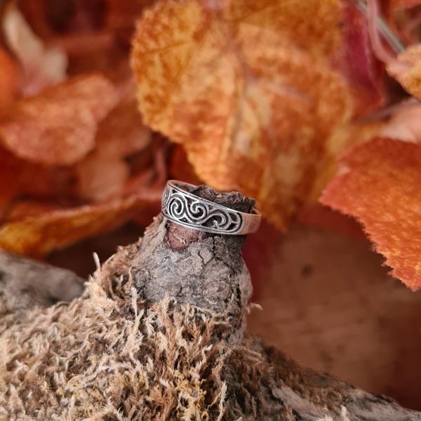 Kelten Ring Spiralen aus Silber
