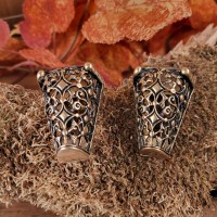 Wikinger Bärkopffibel Paar Gotland aus Bronze - durchbrochen Wikinger Bärkopffibel Paar Gotland aus Bronze - durchbrochen