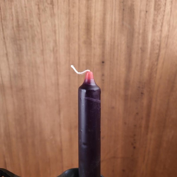 Ritualkerze schwarz rot