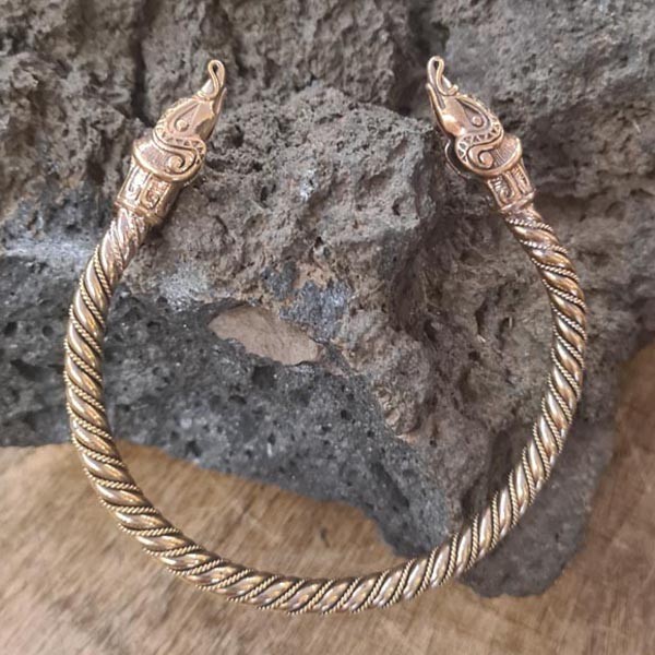 Wikinger Armreif Midgardschlange aus Bronze - Einzelstück