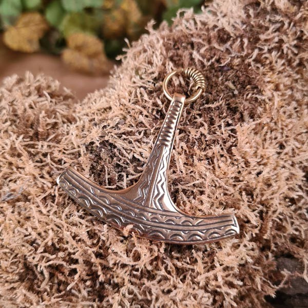 Großer Mjölnir Ukko aus Bronze - Replik