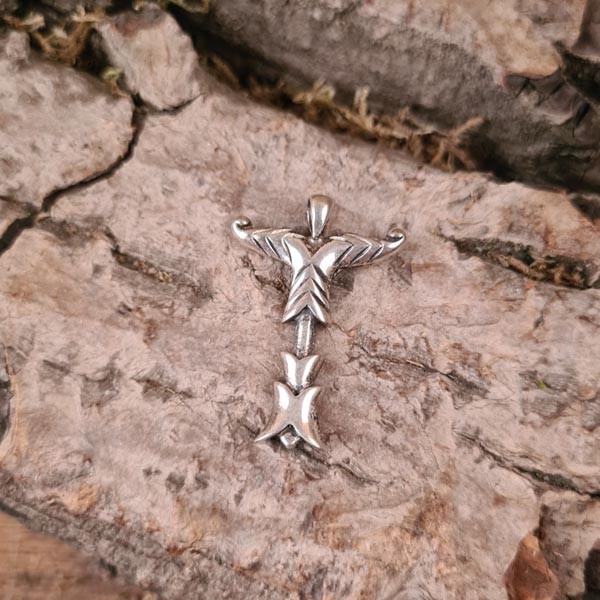 Germanen Amulett Irminsul aus Silber