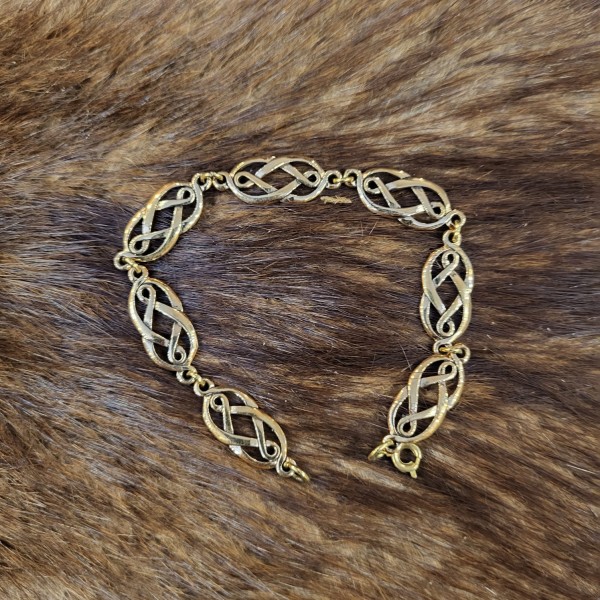 Mittelalter Armkette Knotenmuster aus Bronze