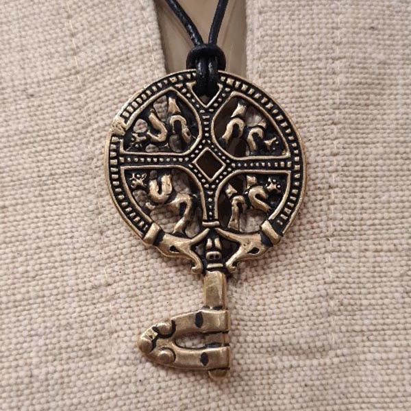 Wikinger Schlüssel im Borre-Stil aus Bronze - Replik
