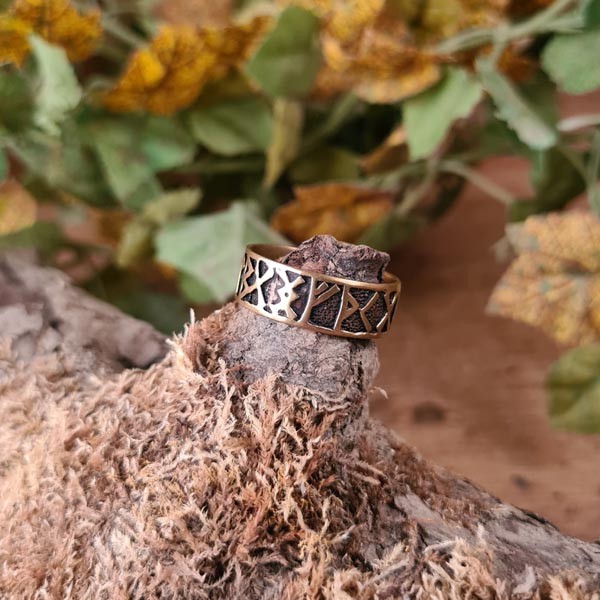Wikinger Runenring aus Bronze