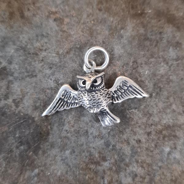 Amulett Eule aus Silber