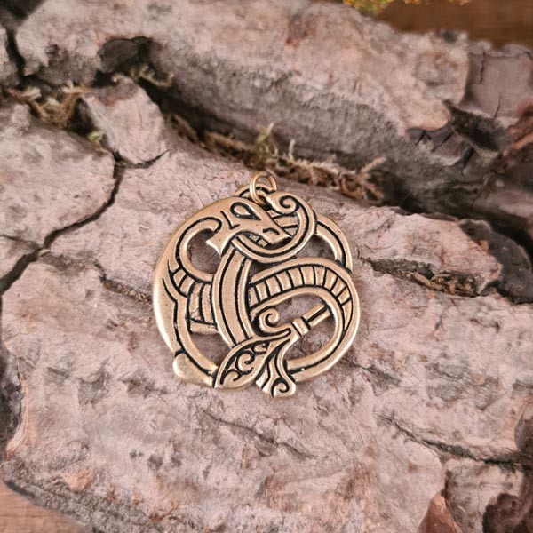 Wikinger Amulett Drache aus Bronze