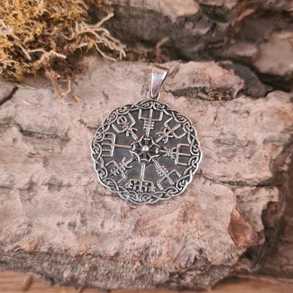 Amulett Wikingerkompass aus Silber