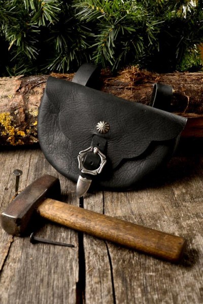 Hochmittelalter Gürteltasche Runneburg aus Leder
