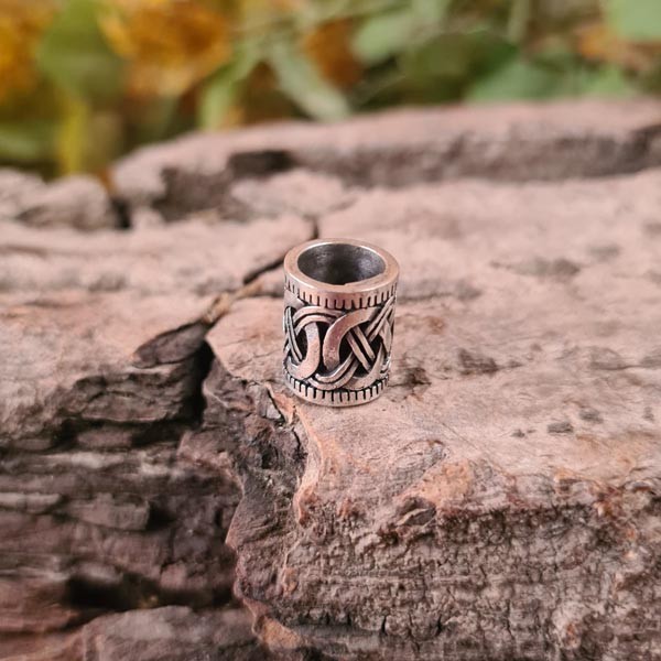 Haar & Bartperle Knotenmuster aus Silber