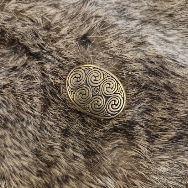 Kelten Griffabschluss mit Spiralmuster aus Bronze für DIY Messerbau