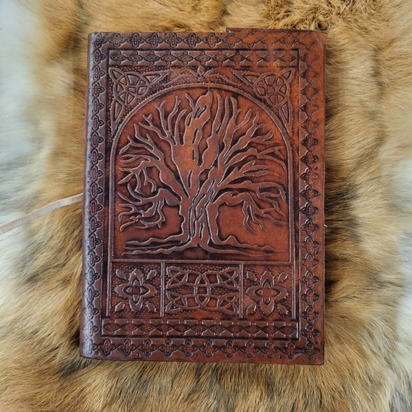 Tagebuch Weltenbaum mit Ledereinband