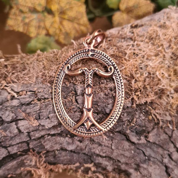Germanen Amulett Irminsul aus Bronze