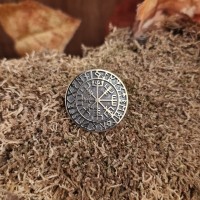 Asatru Brosche Vegvisir mit Runen aus Bronze Asatru Brosche Vegvisir mit Runen aus Bronze