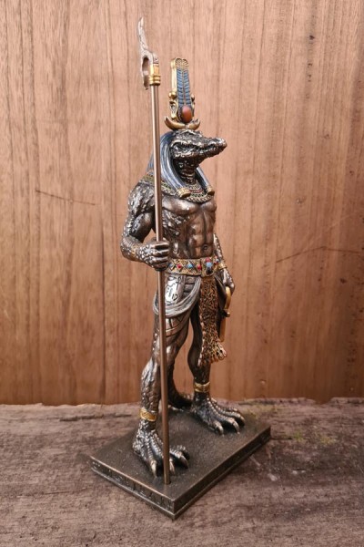 Sobek Ägyptischer Krokodilgott - handbemalt