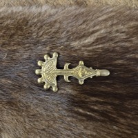 Germanen Siebenknopffibel Bügelfibel aus Messing Germanen Siebenknopffibel Bügelfibel aus Messing