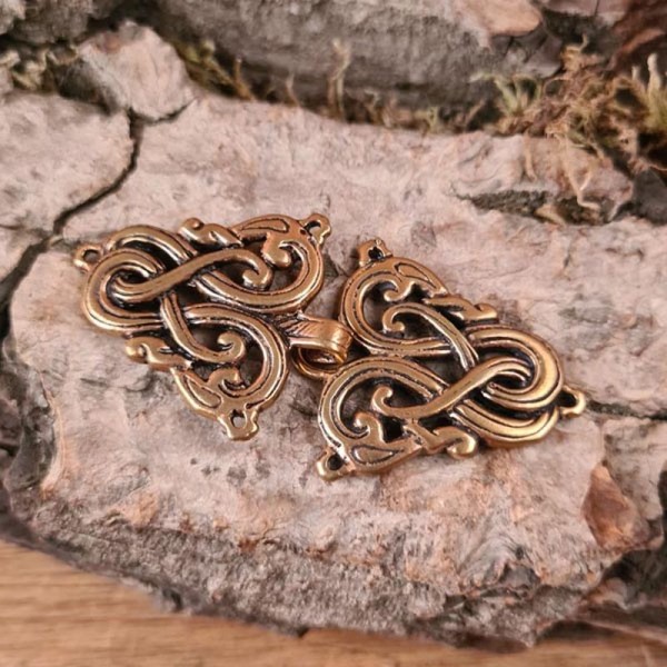 Wikinger Gewandhaken im Jelling Stil aus Bronze