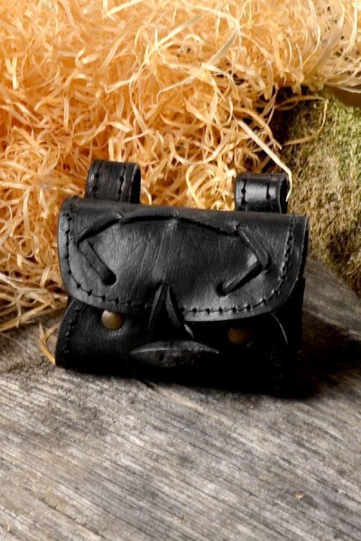 LARP Tranktasche mit 2 Flaschen aus Leder