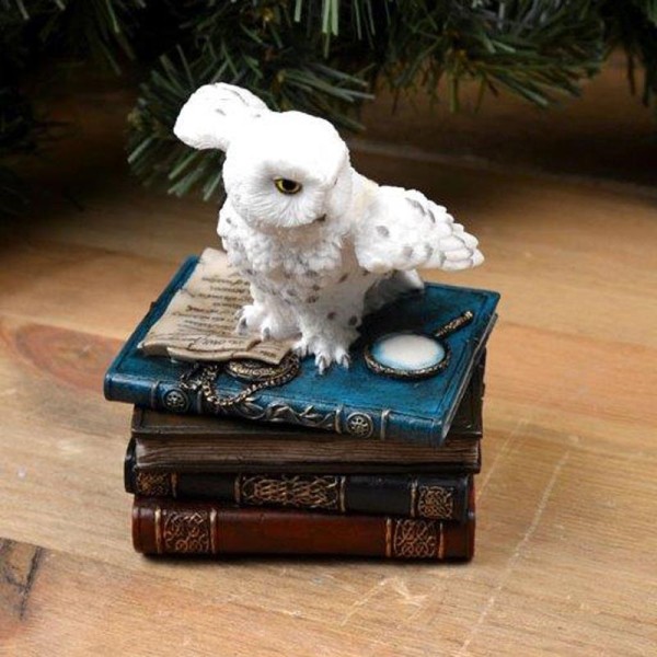 Schmuckkästchen Schnee Eule Hedwig - handbemalt