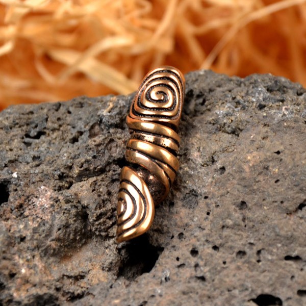 Kelten Bart & Haarperle Spirale aus Bronze