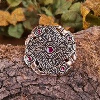 Franken Scheibenbrosche Aschheim aus Bronze - Replik Franken Scheibenbrosche Aschheim aus Bronze - Replik