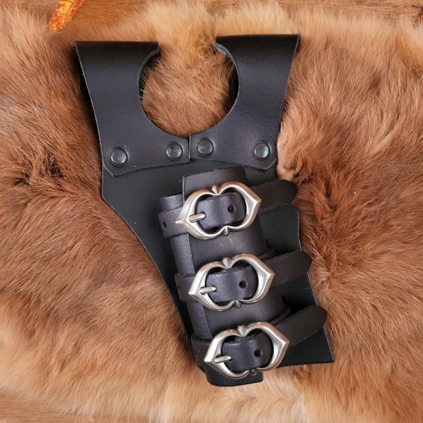 Mittelalter Schwerthalter aus Leder mit Schnallen