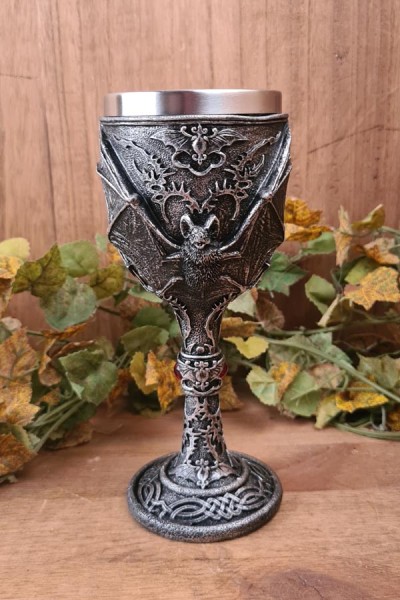 Gothic Kelch Fledermaus - handbemalt