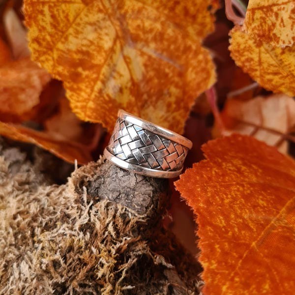 Wikingerring Flechtwerk aus Silber