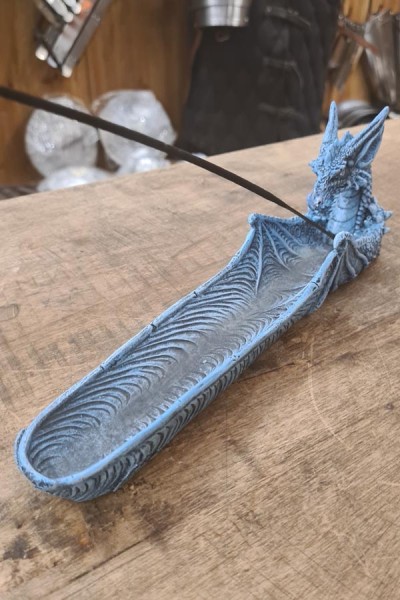 Räucherstäbchenhalter Eisdrache handbemalt