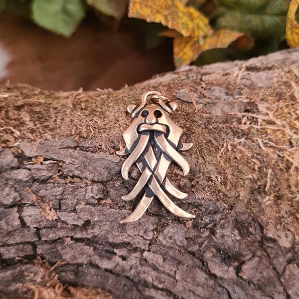 Wikinger Amulett Maske von Moesgard aus Bronze