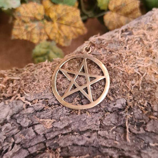 LARP Amulett Pentagramm aus Bronze