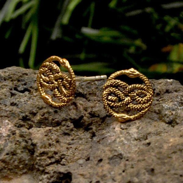 Fantasy Ohrstecker Auryn aus Bronze