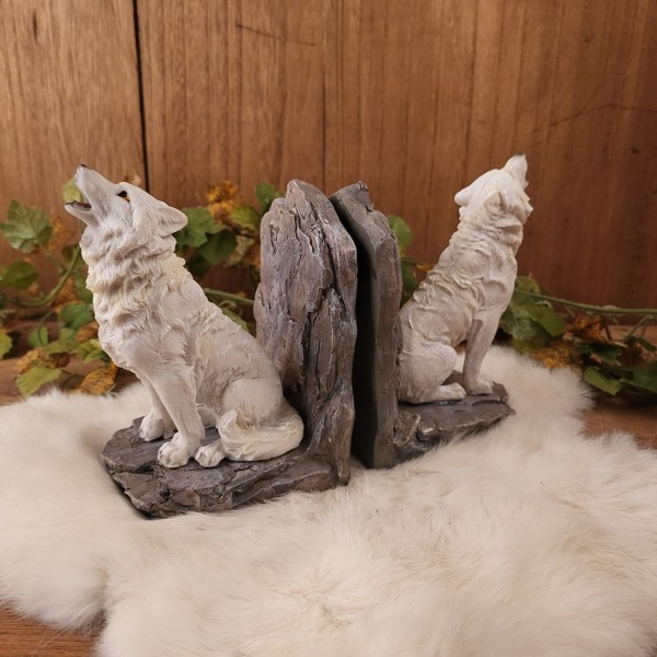 Buchstützen Polar Wolf - Wächter des Nordens