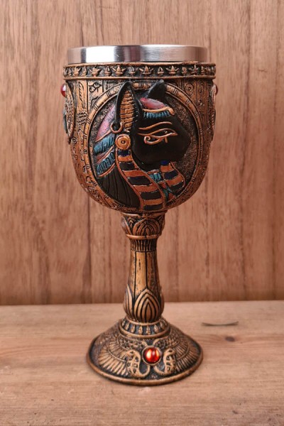 Ägyptische Kelch Bastet- handbemalt