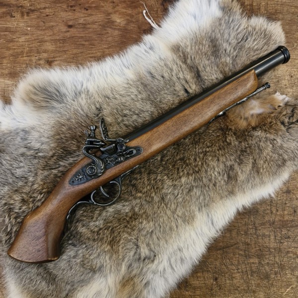 Italienische Steinschloßpistole mit Holzgriff - Dekoration