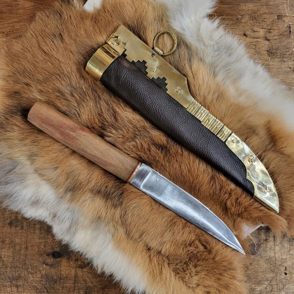 Wikingermesser mit Lederscheide