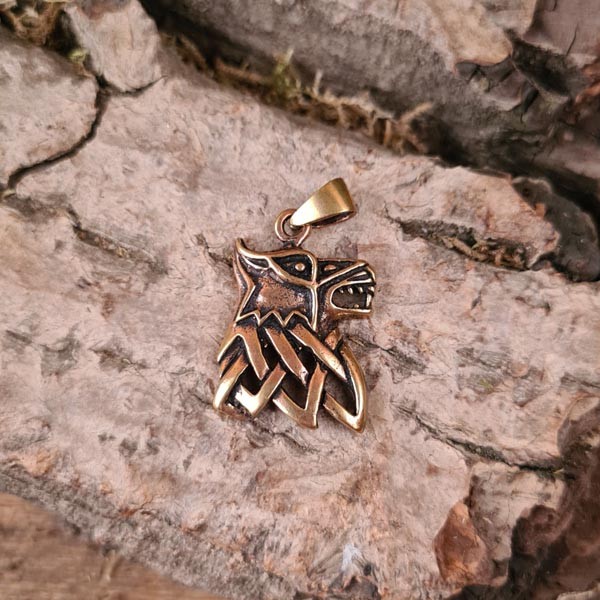 Wikinger Amulett Fenriswolf aus Bronze