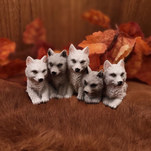 Polar Wolf Welpen - handbemalt