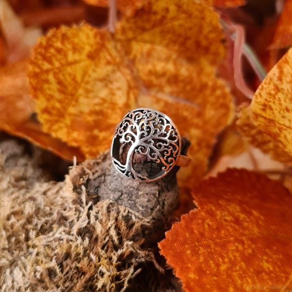 Ring Lebensbaum aus Silber