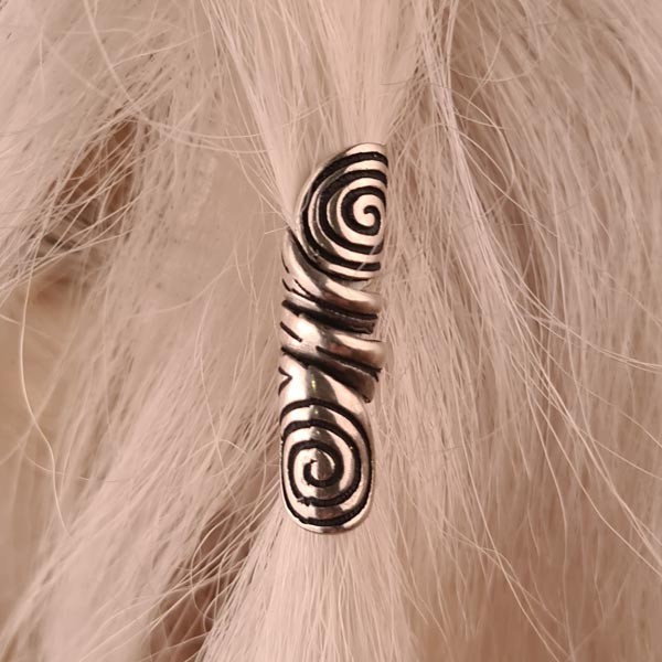 Kelten Bart & Haarperle Spirale aus Silber