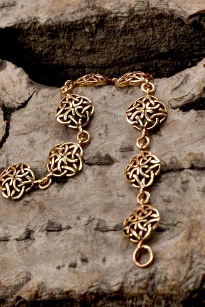 Mittelalter Armkette Keltenschild aus Bronze