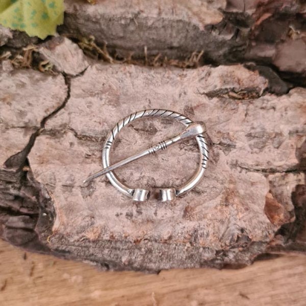Mittelalter Rundfibel aus Silber