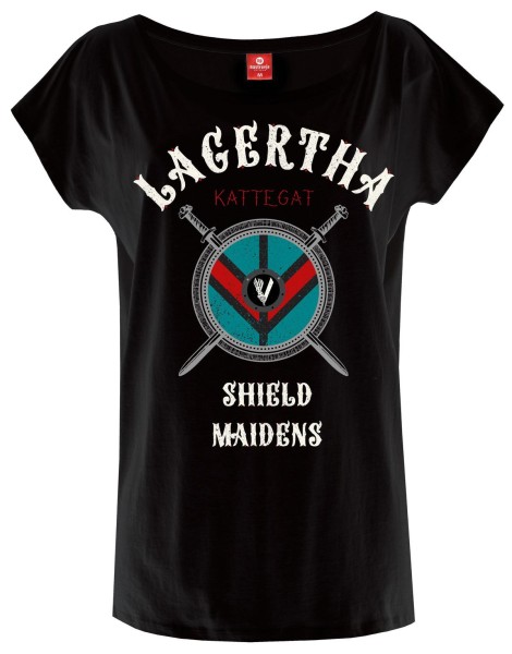 Vikings Lagertha Shield Maidens Shirt schwarz