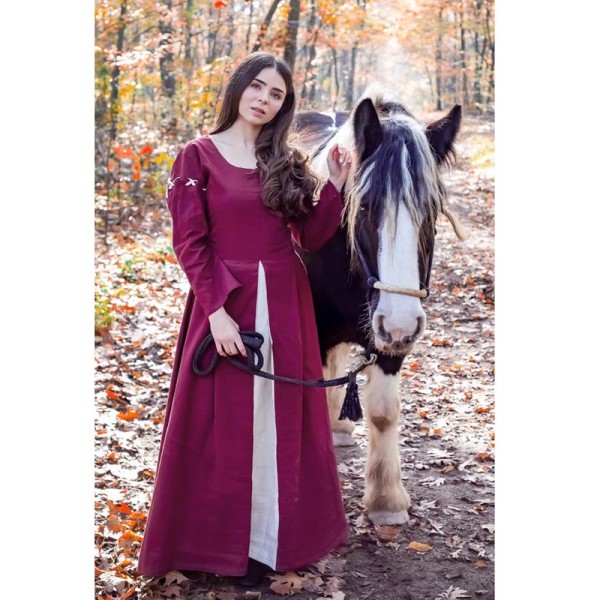 Mittelalterkleid Jeanne mit abnehmbaren Ärmel