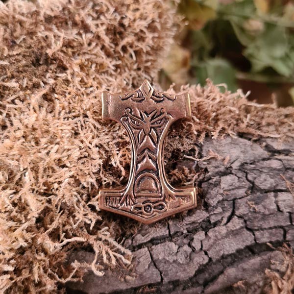 Wikinger Bronzeamulett Thorshammer Odin