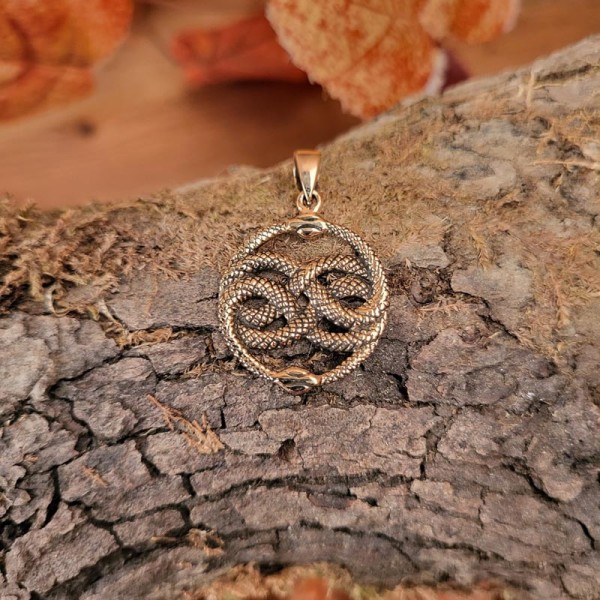 Schlangenamulett Auryn aus Bronze