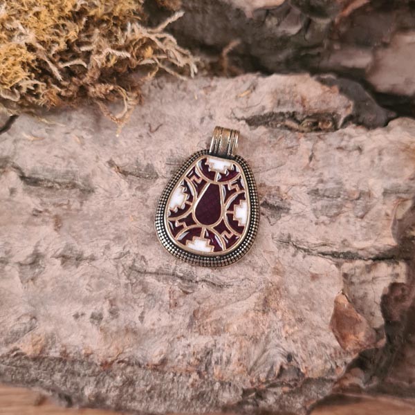 Franken Amulett Cloisonné aus Bronze - Replik